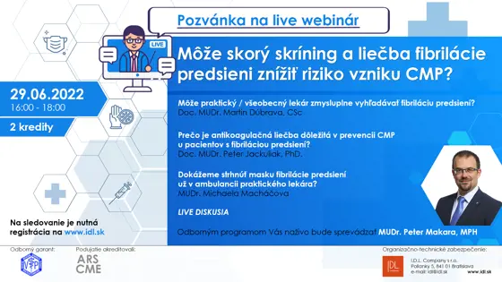 Môže skorý skríning a liečba fibrilácie predsieni znížiť riziko vzniku CMP?