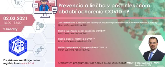 Prevencia a liečba v post infekčnom období ochorenia COVID 19