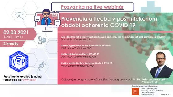 Prevencia a liečba v post infekčnom období ochorenia COVID 19